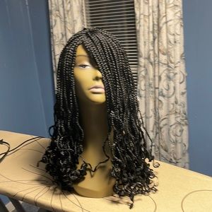 Braided wig curly ends